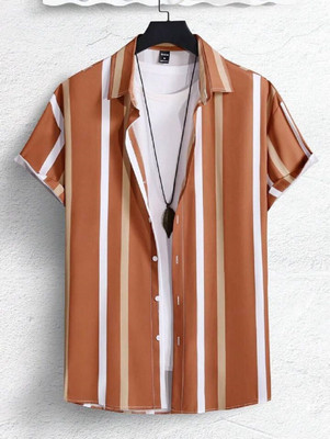 SHFASHION Men Printed Casual Multicolor Shirt
