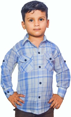 DELHI SHOPIFY Boys Checkered Casual Multicolor Shirt