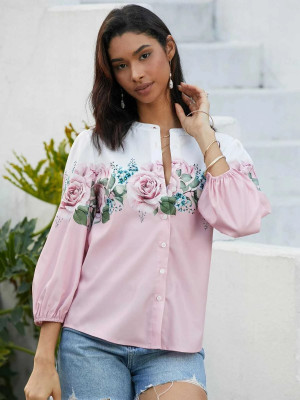 LookRange Women Printed Casual Multicolor Shirt