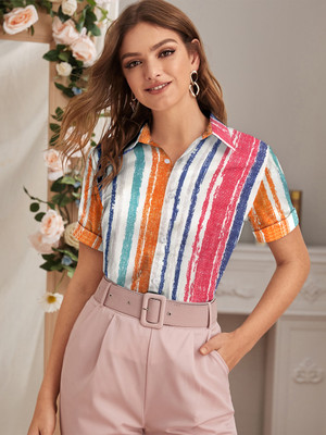 Toochki Women Printed Casual Multicolor Shirt