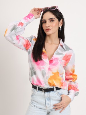 AMSWAN Women Printed Casual Multicolor Shirt