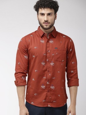 The Indian Garage Co. Men Printed Casual Red Shirt