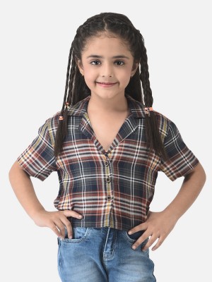 CRIMSOUNE CLUB Girls Checkered Casual Multicolor Shirt