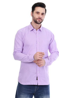 BEEDARK Men Solid Casual Purple Shirt
