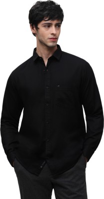 Klub Fox Men Solid Casual Black Shirt