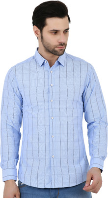Sageware Men Solid Casual Light Blue Shirt