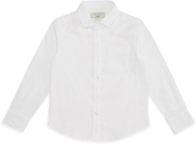 Pantaloons Junior Boys Self Design Party White Shirt