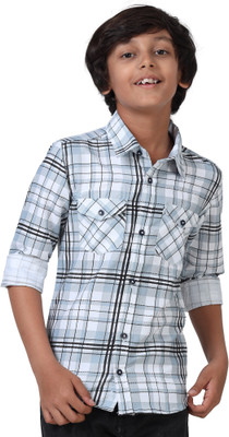 ROCKET SCIENCE Boys Checkered Casual Multicolor Shirt