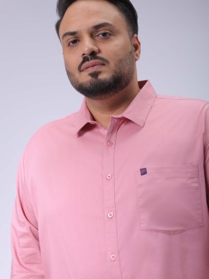 Hardsoda Men Solid Casual Pink Shirt