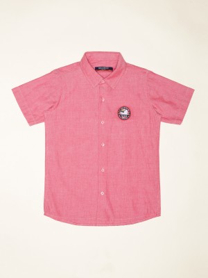 KILLER Boys Solid Casual Pink Shirt