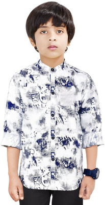 MADE IN THE SHADE Boys Printed Casual White Shirt