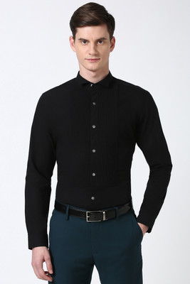 PETER ENGLAND Men Solid Formal Black Shirt