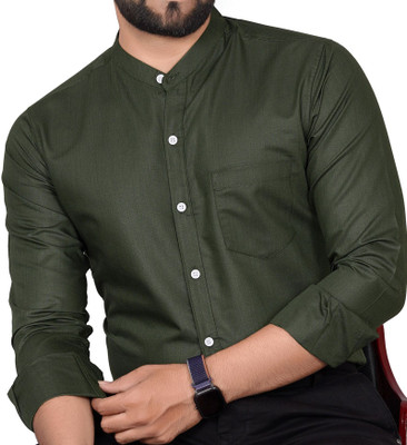 GLOBAL NOMAD Men Solid Casual Blue Shirt