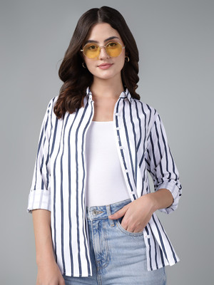 Hancock Women Self Design Formal Purple Shirt