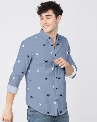 sadarshini fashion Men Printed Casual Light Blue Shirt