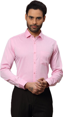 PARK AVENUE Men Solid Formal Red Shirt