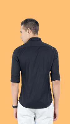 Stellalifestyle Men Solid Casual Blue Shirt