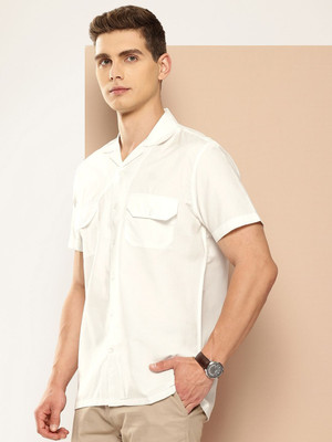 INVICTUS Men Solid Casual White Shirt