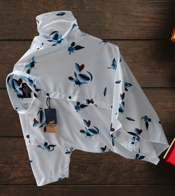 SEVENTEENSTITCH Men Printed Casual Black, Light Blue, White Shirt
