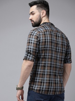 U TURN Men Checkered Casual Multicolor Shirt