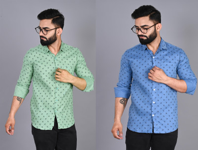 FUBAR Men Printed Casual Multicolor Shirt(Pack of 2)