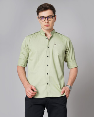 K-Lara Men Solid Casual Light Green Shirt