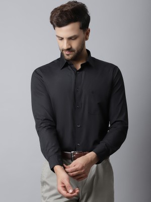 CANTABIL Men Solid Formal Black Shirt