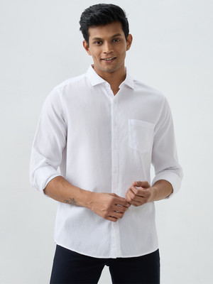 Spykar Men Solid Casual White Shirt