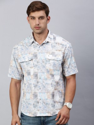 Classic Polo Men Self Design Casual Multicolor Shirt