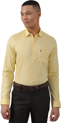Allen Solly Men Solid Casual Yellow Shirt