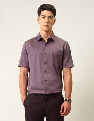 ARROW Men Solid Formal Purple Shirt