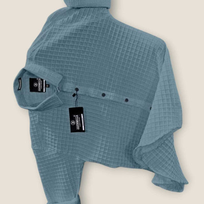 Shiv Fashion Trend Men Self Design Casual Grey Shirt