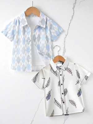 KHODAL TRENDZ Boys Printed, Striped Casual Multicolor Shirt