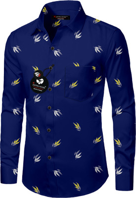 SHREE VASTRAHOUSE Men Graphic Print Casual Blue Shirt