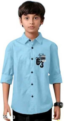 PRATHAM ENTERPRISEHUB Boys Printed Casual Maroon Shirt