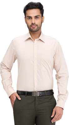 Raymond Men Solid Formal Cream Shirt