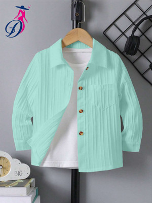 DIPA FASHION Boys Self Design Casual Black Shirt