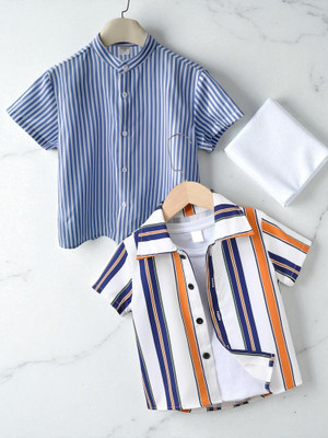 Sparrow ENTERPRISE Boys Striped Casual Multicolor Shirt