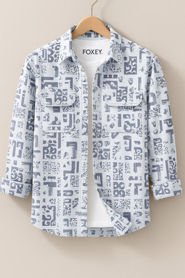 FOXEY Men Printed Casual Multicolor Shirt