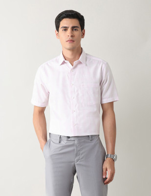 ARROW Men Solid Formal Green Shirt