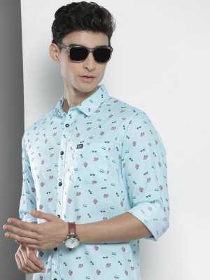 The Indian Garage Co. Men Printed Casual Blue Shirt