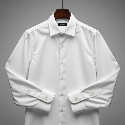 Sample Men Color Block Formal White Shirt