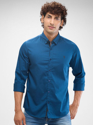 Spykar Men Solid Casual Green Shirt