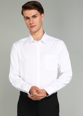 ARROW Men Self Design Formal White Shirt