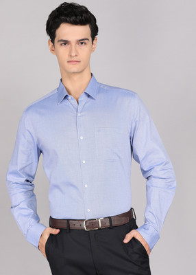 ARROW Men Self Design Formal Blue Shirt