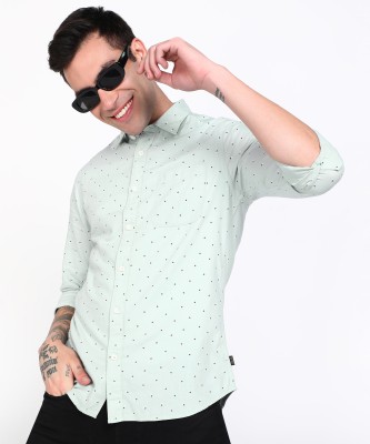 FLYING MACHINE Men Printed Casual Grey Shirt