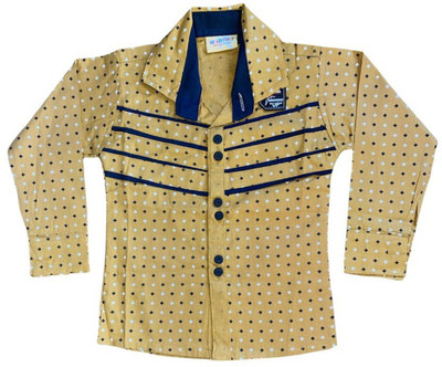 hockey pokey Boys Printed Casual Yellow, Black, White Shirt