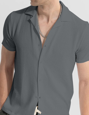 KALP CRAZE Men Solid Casual Grey Shirt