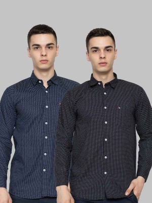 Modernity Men Checkered Casual Black Shirt(Pack of 2)