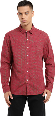 LEVI'S Men Printed Casual Red Shirt